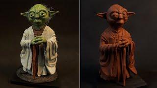 Sculpting MASTER YODA With Air Dry Clay  STAR WARS