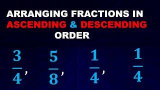 Comparing and Ordering Fractions  How to compare fractions  Fractions from least to greatest Easy