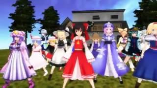 【MMD】The Girls who danced Gangnam Style Touhou