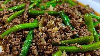 GROUND BEEF and GREEN BEANS in OYSTER SAUCE  BEEF GINILING in OSYTER SAUCE  Pinoy Simple Cooking