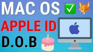 How To Change Apple ID Date Of Birth On Mac  Macbook