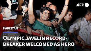 Pakistan welcomes back Olympic javelin record-breaker Arshad Nadeem  AFP