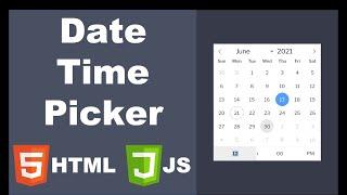 Input date and time in HTML and Javascript  flatpickr.js