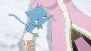 Happy Tries To Wake Lucy By Tickling Her - Fairy Tail 2014