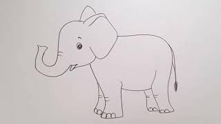 how to draw elephant drawing easy step by step@aaravdrawingcreative1112