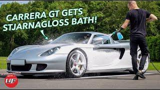 Carrera GT Gets Snow Foamed Washed & Waxed  StjärnaGloss Car Cleaning  Supercar Detailing