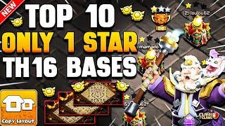 Top 10 ONLY 1 STAR TH16 War Base Link  Best TH16 Base Link  TH16 CWL & Legend Bases Town Hall 16