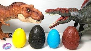 Hatch new Dinosaur Eggs with Jurassic World Dinosaur Fun Video