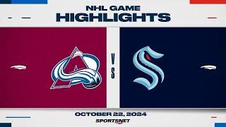 NHL Highlights  Avalanche vs. Kraken - October 22 2024