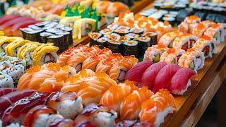 WORLDS CHEAPEST SUSHI Amazing Sushi Street Stall in Saigon BEST Street Food Collection 2024