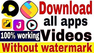 Snack video download without watermark  ShareChat video download without watermark abhitech