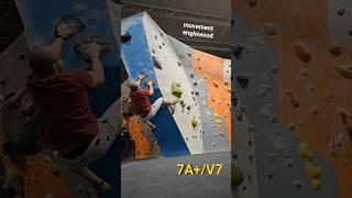 Compression 7A+V7 at the 2-scoop corner in Movement Englewood #bouldering