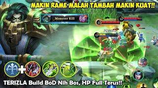 DIGANK BANYAK MUSUH MAKIN KUAT TERIZLA BUILD DAMAGE NIH BOS BEST BUILD TERIZLA BUFF MLBB