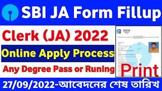 SBI Clerk Online Form Fillup 2022 in Bengali ¦¦ How to Fill SBI Clerk 2022 Form ¦¦ SBI JA Apply 2022