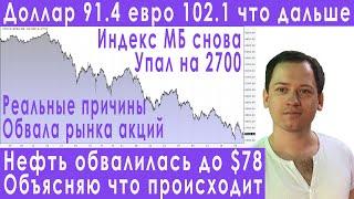 Взлет и падение рынка акций прогноз курса доллара евро рубля валюты девальвация вклады инфляция 2024