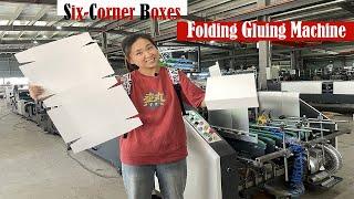 Six-Corner Boxes Folder Gluer Machine