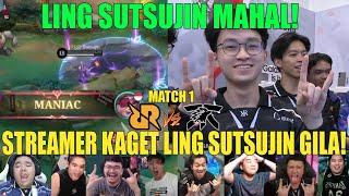 LING SUTSUJIN MAHAL Reaction Streamer RRQ VS FNATIC ONIC GAME 1 MPL SEASON 14