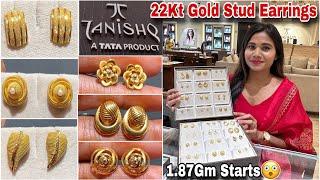 Tanishq Gold Stud Earrings Designs 1.87GmStartsGold Stud Earrings Designs Price Tanishq Jewellery