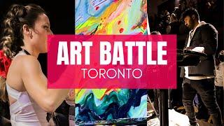 ART BATTLE TORONTO   BHS Art Footage  Speed Painting Competition  Feb 2022