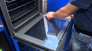 A Video showing the Bosch Single oven the model number is a HBA13B150B