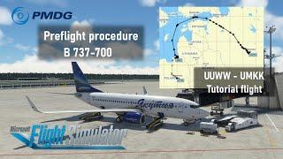 Гайд PMDG 737 Preflight procedure UUWW - UMKK