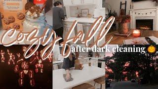 *NEW* COZY FALL CLEAN WITH ME  AFTER DARK CLEAN WITH ME   CLEANING MOTIVATION