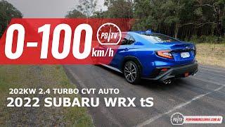 2022 Subaru WRX tS CVT 0-100kmh & engine sound