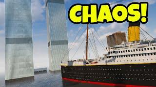 Titanic vs TALL BUILDINGS Destruction - Teardown Gameplay