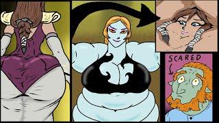 Midna and Zelda Get Fat Weight Gain Animation