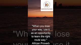 When you lose your way #sankofapanafricanseries #africanwisdom #africanproverb #africanphilosophy