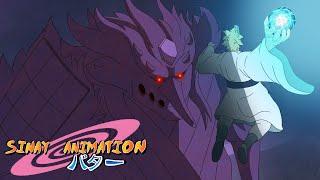 Borushiki vs Sasukes Susanoo Armor NarutoBoruto Fan Animation