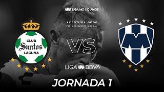 Resumen y Goles  Santos vs Rayados  Liga BBVA MX  Apertura 2022 - Jornada 1