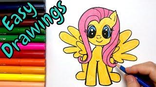 Easy Drawings  How to Draw a Cute Pony  Color and Draw Step by Step  Art