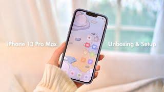My iPhone 13 Pro Max Sierra Blue Aesthetic Unboxing Setup & First Impressions