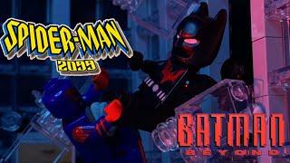 Batman Beyond vs. Spider-Man 2099 LEGO stop motion fight scene
