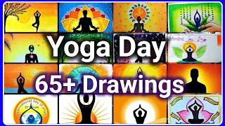 Yoga day drawing international yoga day poster drawing ideas How to draw yoga day poster