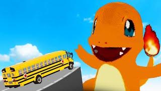 BUS vs GIANT CHARMANDER Teardown