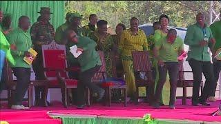 Cheki Balaa la  Rais Magufuli Alivyocheza Singeli na Sholo mwamba Singida mbele ya wanachama wa CCM