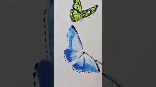 #shorts how to paint a butterfly on fabric