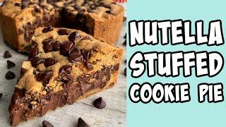 Nutella Cookie Pie Recipe tutorial #Shorts