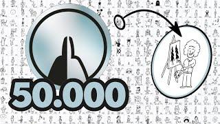 Thank you for 50.000 Subscribers + Drawing 500 Doodles Bonus Video 