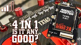 Radiomaster 4 in 1 module in the TX16S is it any good? Range test & comparison Flysky & ELRS