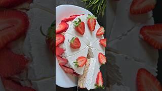 SENZA FORNO Deliziosa torta alle fragole  #delicious #recipesforyou #tasty #foodie #tasty #food