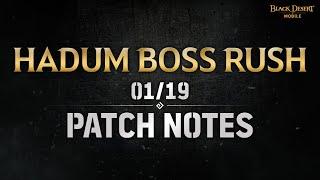 Hadum Boss Rush Class balance patch Black Sun update and more Black Desert Mobile