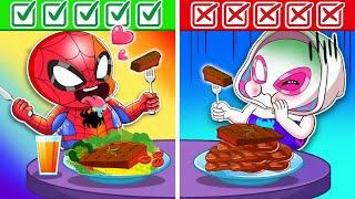 Eat Science Keep Good Habits  FUNNY STORY - Marvels Spidey and his Amazing Friends Animation