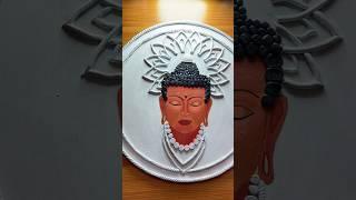 Beautiful buddha lippat art ️ #diy #lippanart #art #satisfying #clay