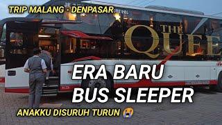 trip naik bus Mtrans QUEEN malang - Denpasar  bus sleeper terbaik saat ini