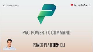 PAC power-fx command line in Power Platform CLI