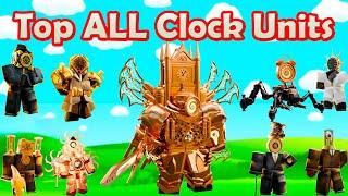 Top ALL Clock Units in Endless Mode Roblox Toilet Tower Defense