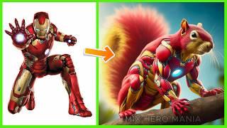 AVENGERS but SQUIRREL  DC & Marvel characters #avengers #ai